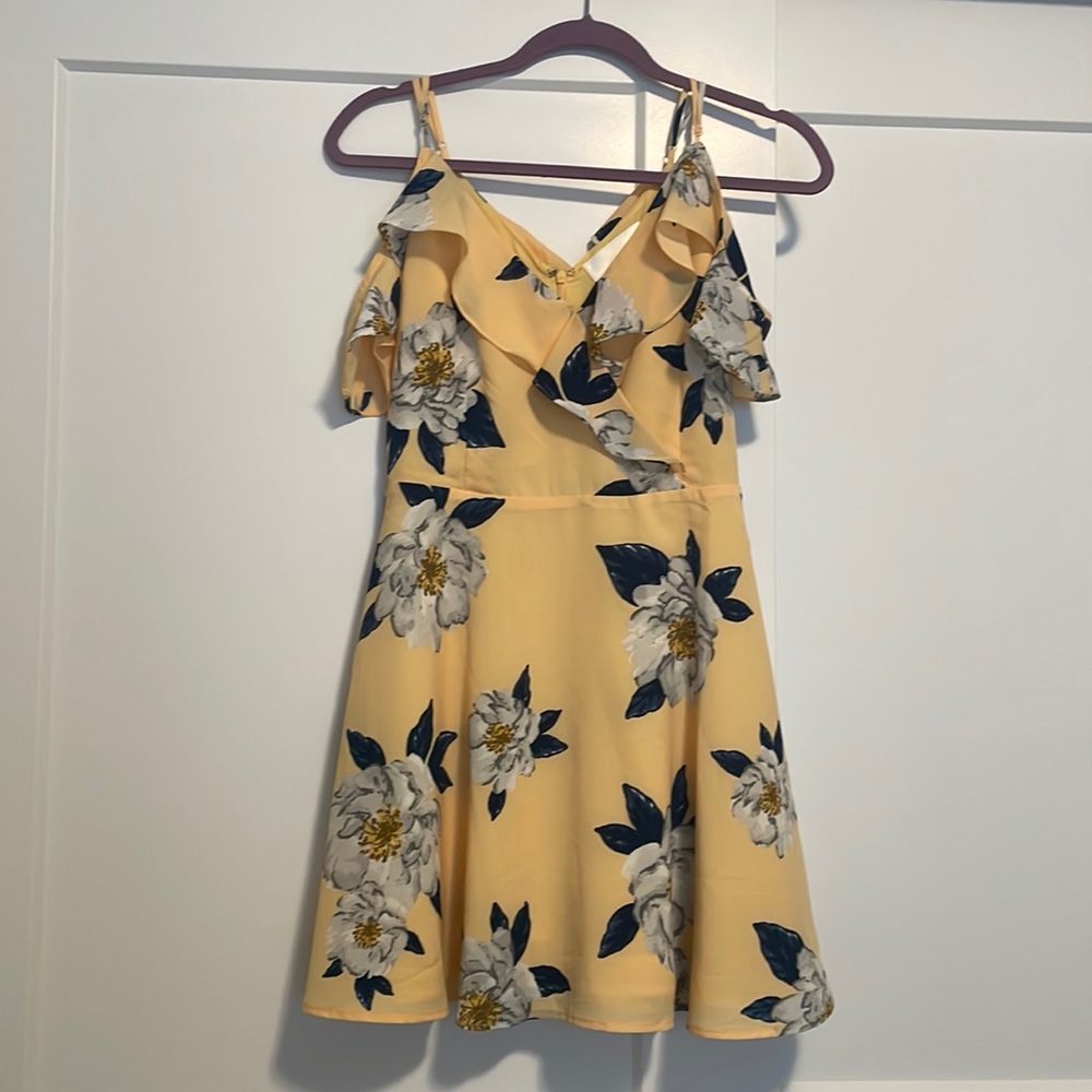 Yellow floral dress